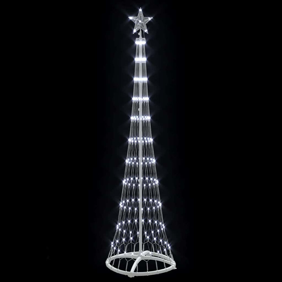 LED Kerstboom met 230 LED Koudwit 138.5 x 138.5 x 399 cm Metaal
