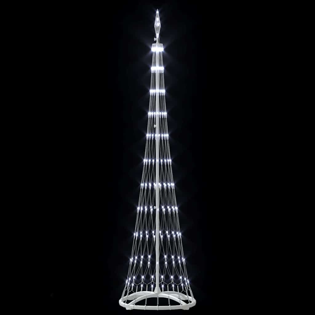 LED Kerstboom met 230 LED Koudwit 138.5 x 138.5 x 399 cm Metaal