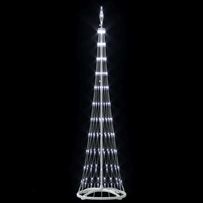 LED Kerstboom met 230 LED Koudwit 138.5 x 138.5 x 399 cm Metaal
