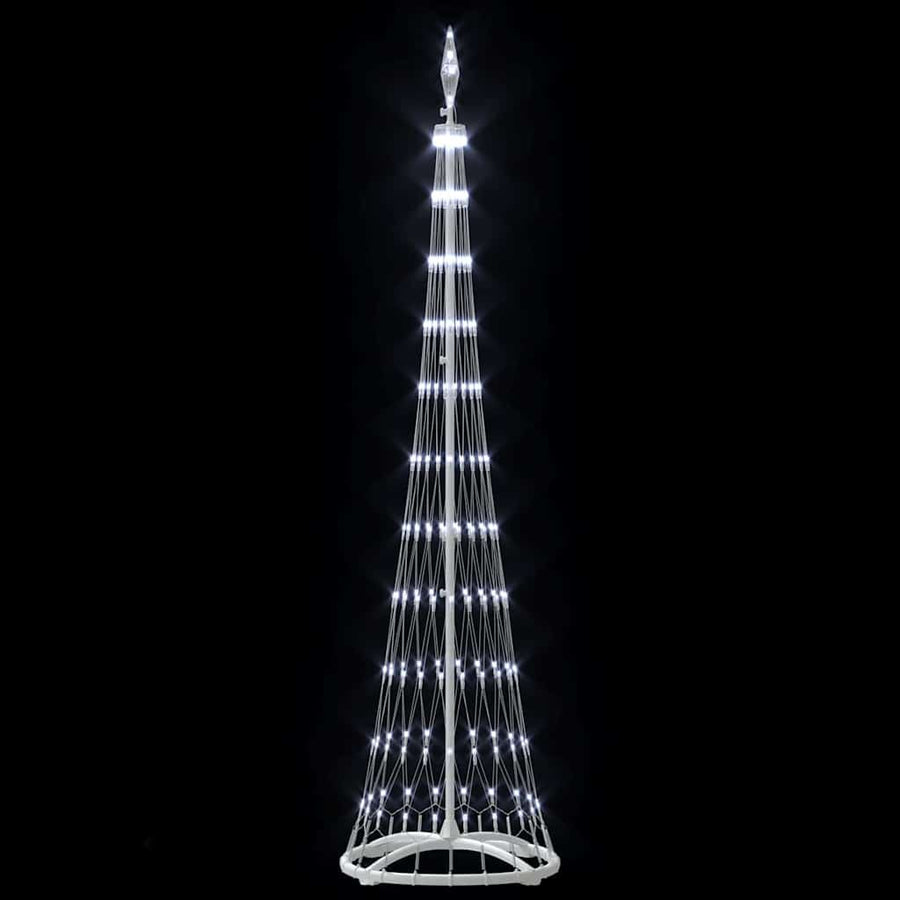 LED Kerstboom met 230 LED Koudwit 138.5 x 138.5 x 399 cm Metaal
