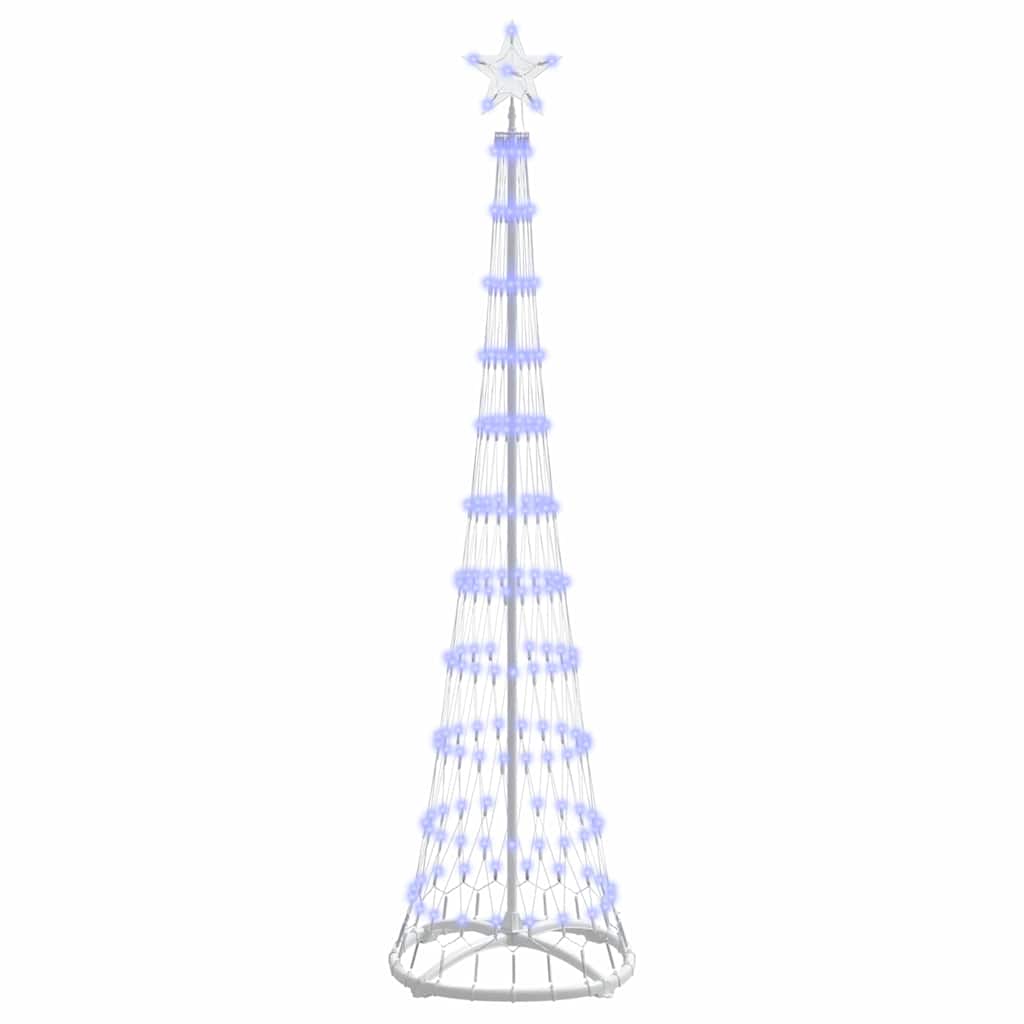 LED Kerstboom met 230 LED Blauw 138.5 x 138.5 x 399 cm Metaal