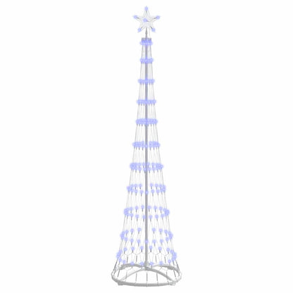 LED Kerstboom met 230 LED Blauw 138.5 x 138.5 x 399 cm Metaal