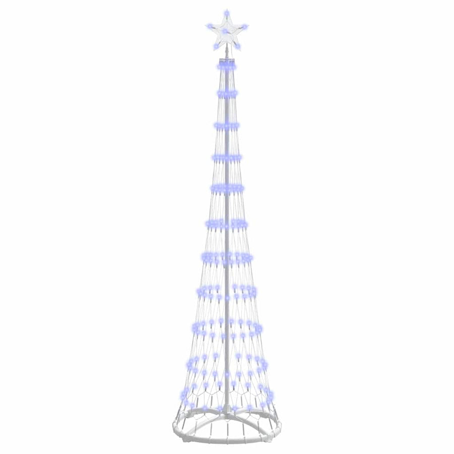 LED Kerstboom met 230 LED Blauw 138.5 x 138.5 x 399 cm Metaal