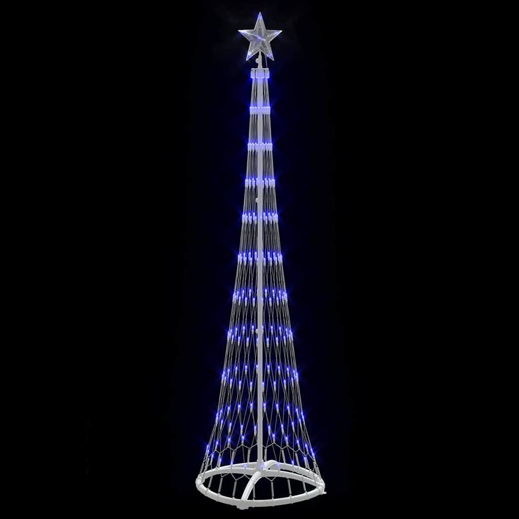 LED Kerstboom met 230 LED Blauw 138.5 x 138.5 x 399 cm Metaal