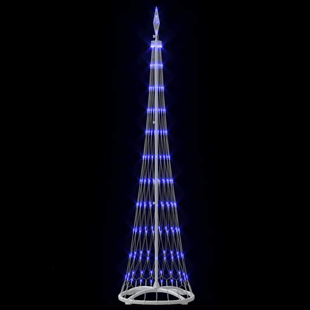 LED Kerstboom met 230 LED Blauw 138.5 x 138.5 x 399 cm Metaal