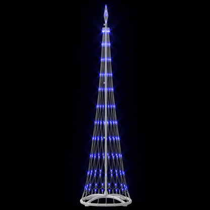 LED Kerstboom met 230 LED Blauw 138.5 x 138.5 x 399 cm Metaal