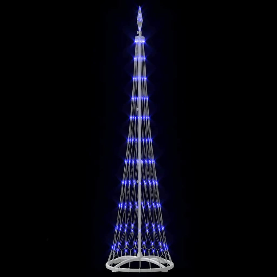 LED Kerstboom met 230 LED Blauw 138.5 x 138.5 x 399 cm Metaal