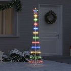 LED kerstboom 190 cm multikleur metaal