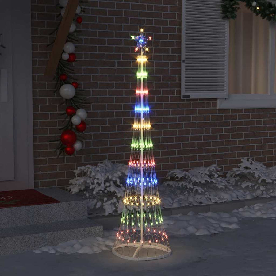 LED Kerstboom Multikleur 138.5 x 138.5 x 399 cm Metaal