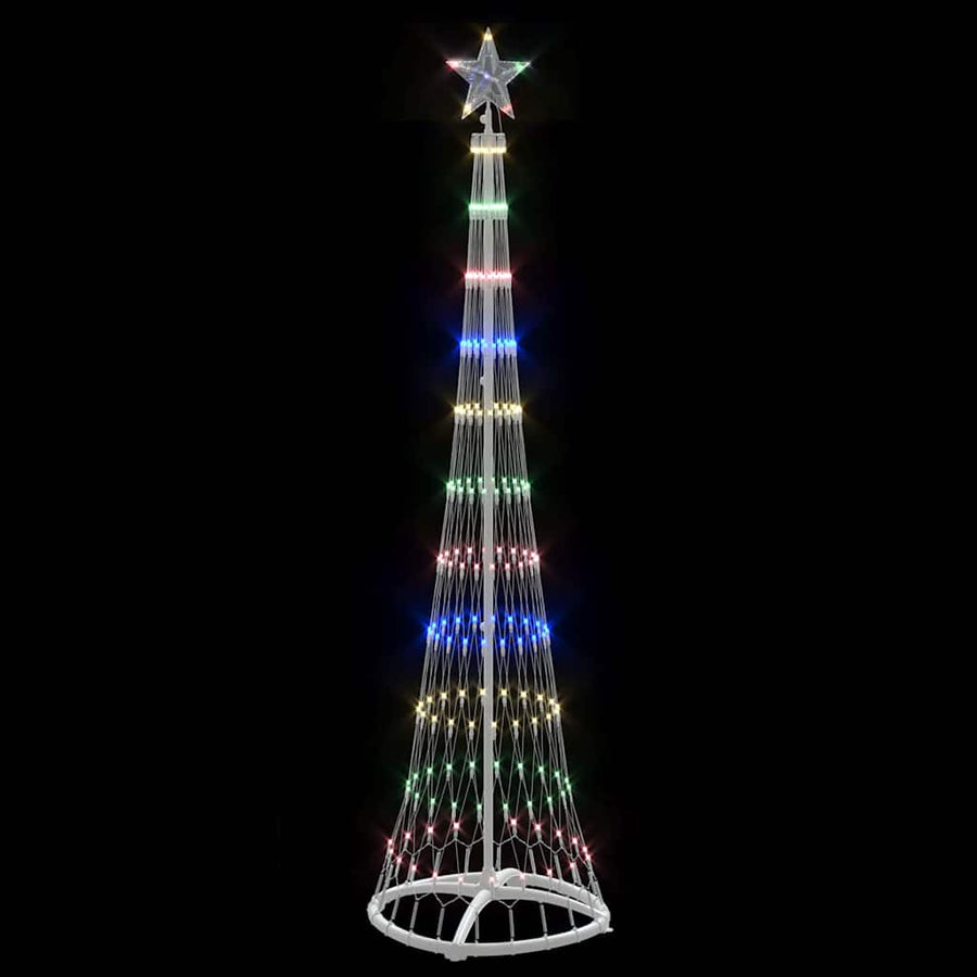 LED Kerstboom Multikleur 138.5 x 138.5 x 399 cm Metaal