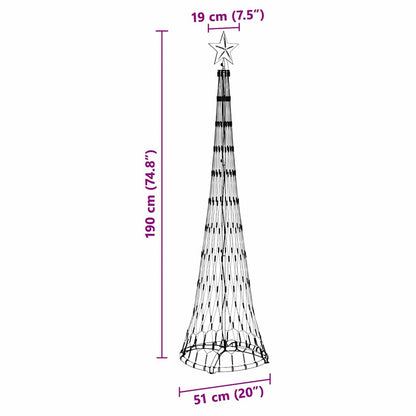 LED Kerstboom Multikleur 138.5 x 138.5 x 399 cm Metaal