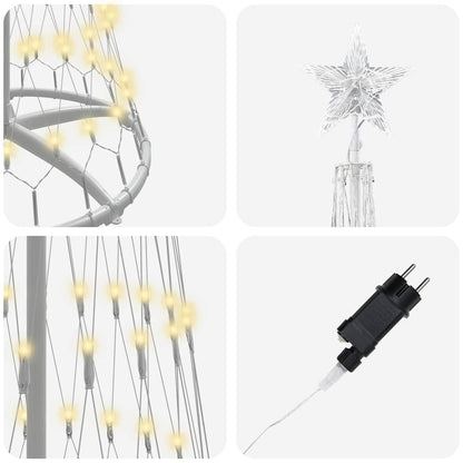 LED Kerstboom met 290 LED Warmwit 138.5 x 138.5 x 399 cm Metaal