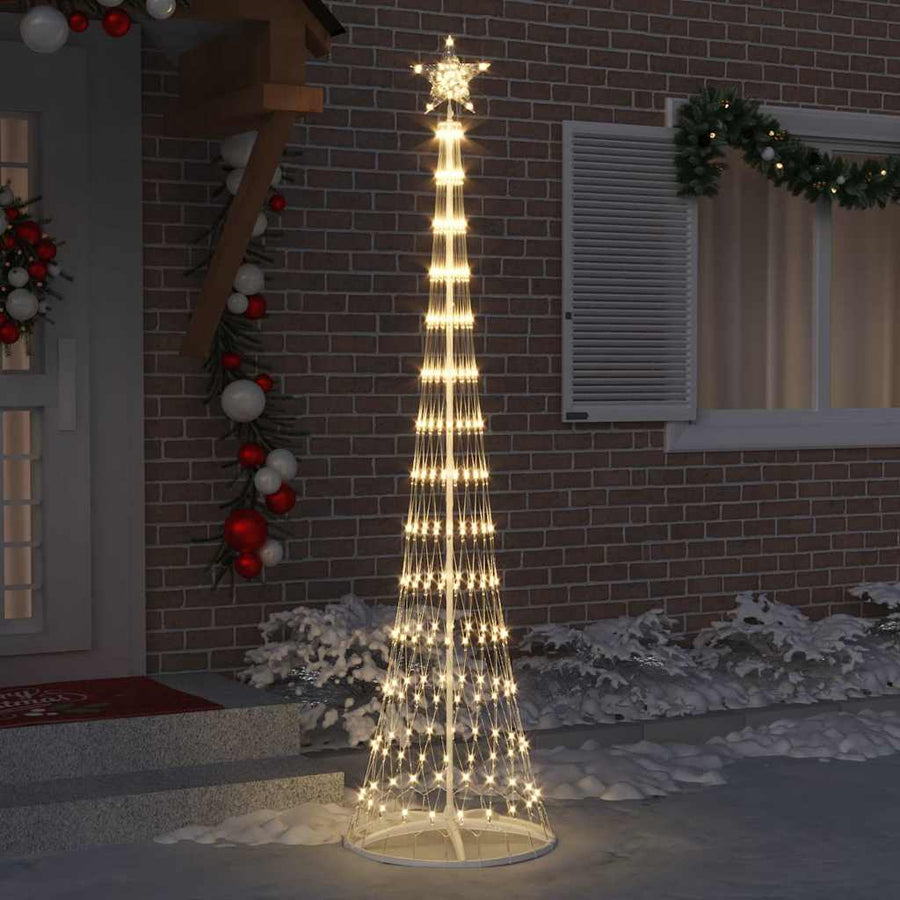 LED Kerstboom met 290 LED Warmwit 138.5 x 138.5 x 399 cm Metaal