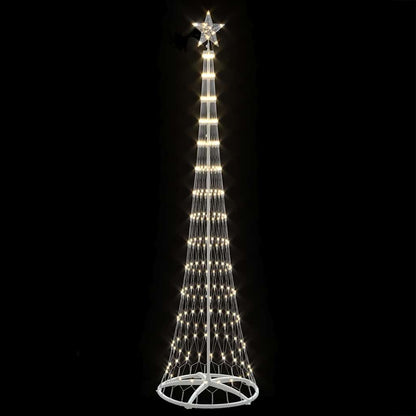 LED Kerstboom met 290 LED Warmwit 138.5 x 138.5 x 399 cm Metaal