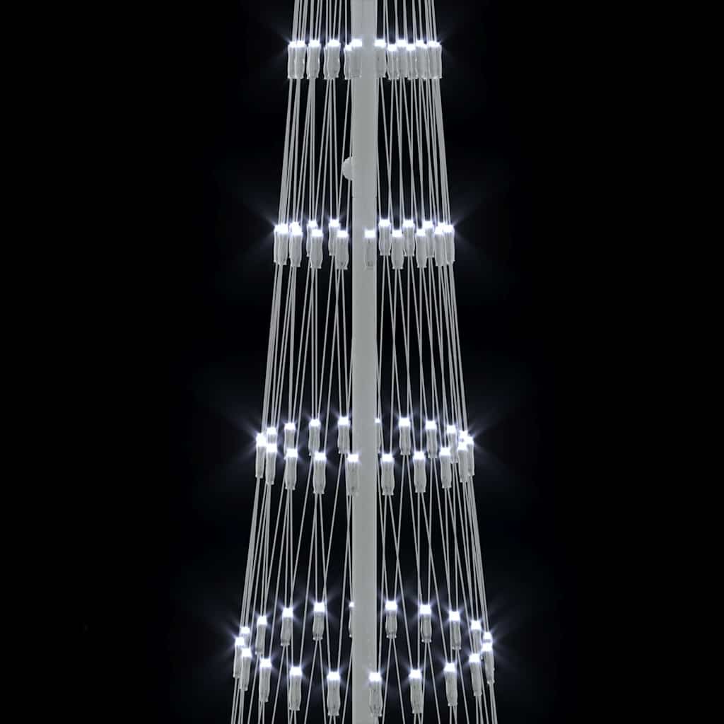 LED Kerstboom met 290 LED Koudwit 138.5 x 138.5 x 399 cm Metaal