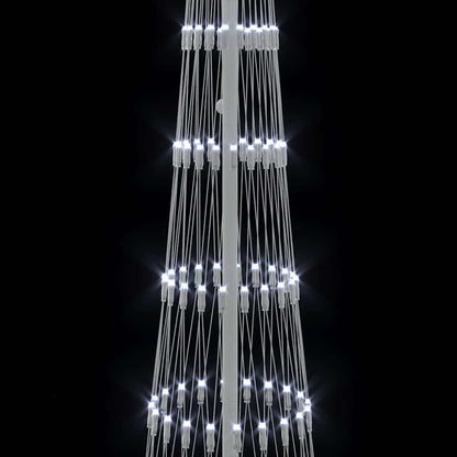 LED Kerstboom met 290 LED Koudwit 138.5 x 138.5 x 399 cm Metaal