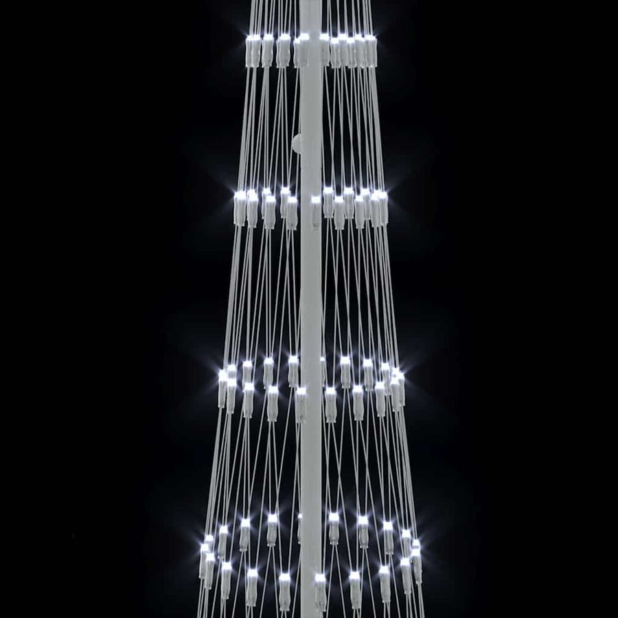 LED Kerstboom met 290 LED Koudwit 138.5 x 138.5 x 399 cm Metaal