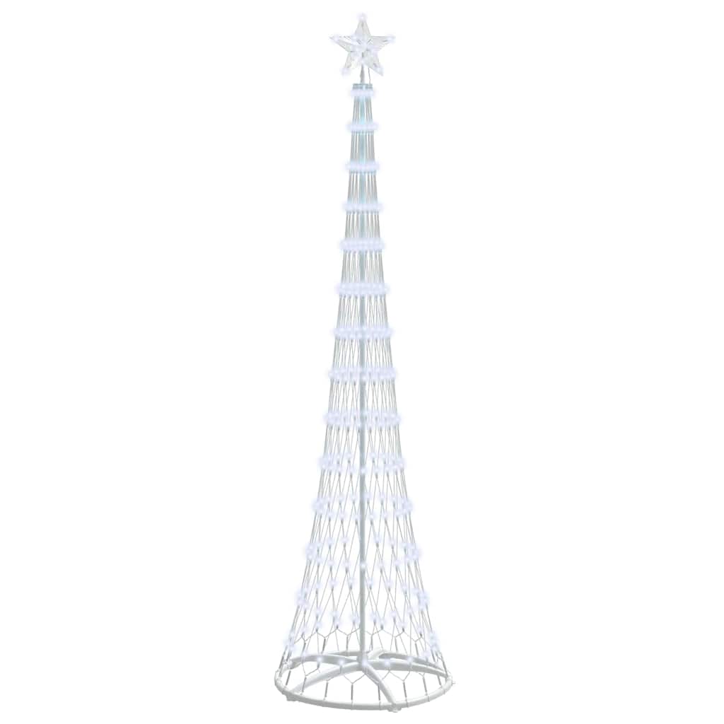 LED Kerstboom met 290 LED Koudwit 138.5 x 138.5 x 399 cm Metaal