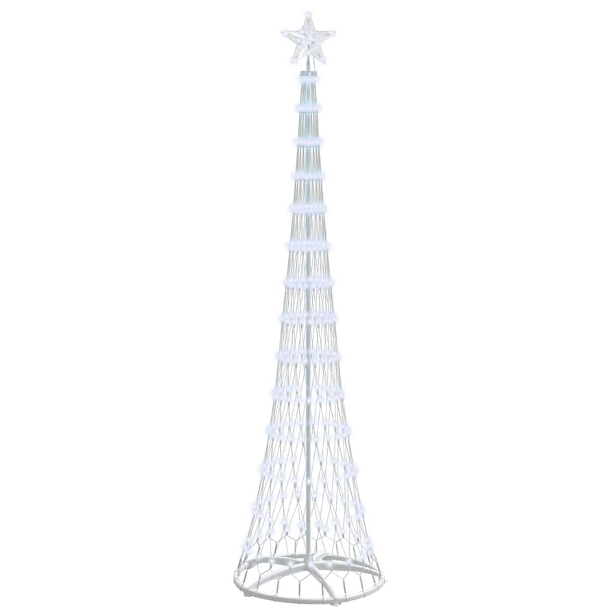 LED Kerstboom met 290 LED Koudwit 138.5 x 138.5 x 399 cm Metaal