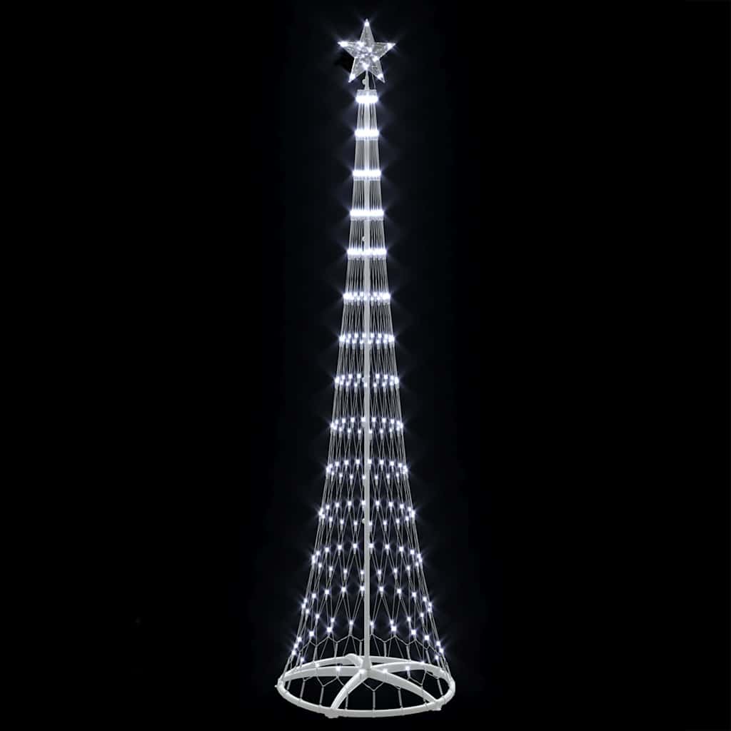 LED Kerstboom met 290 LED Koudwit 138.5 x 138.5 x 399 cm Metaal