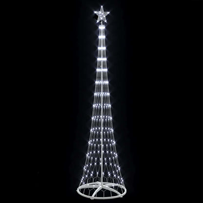 LED Kerstboom met 290 LED Koudwit 138.5 x 138.5 x 399 cm Metaal