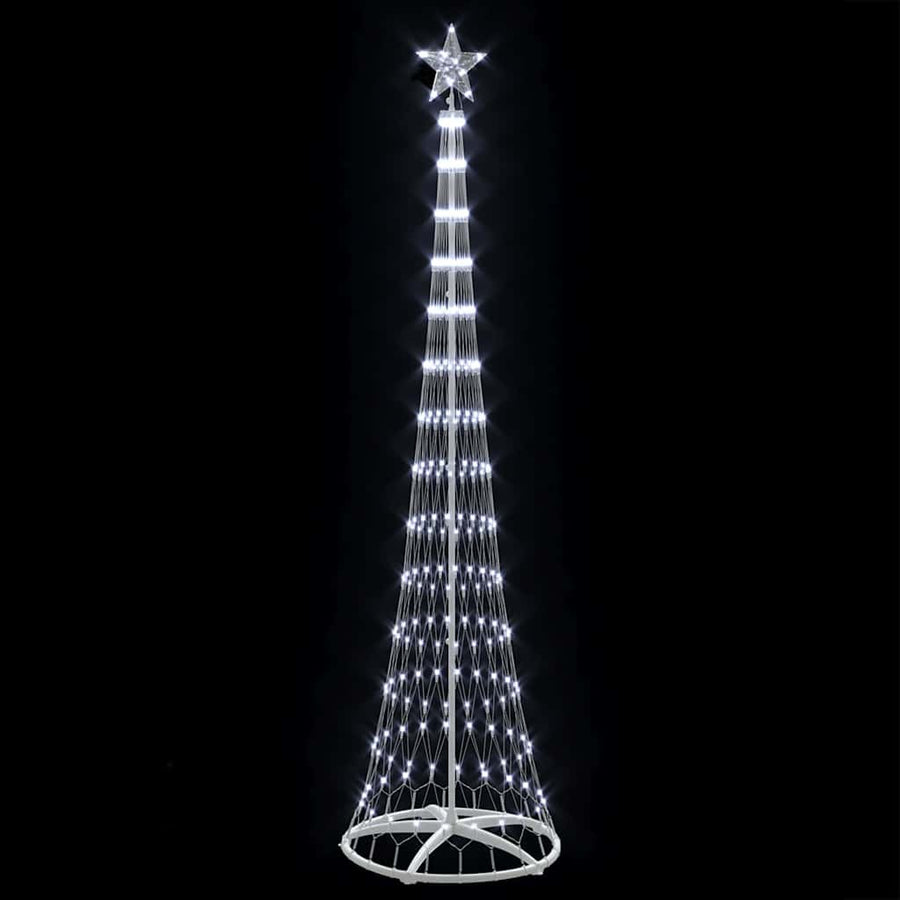 LED Kerstboom met 290 LED Koudwit 138.5 x 138.5 x 399 cm Metaal