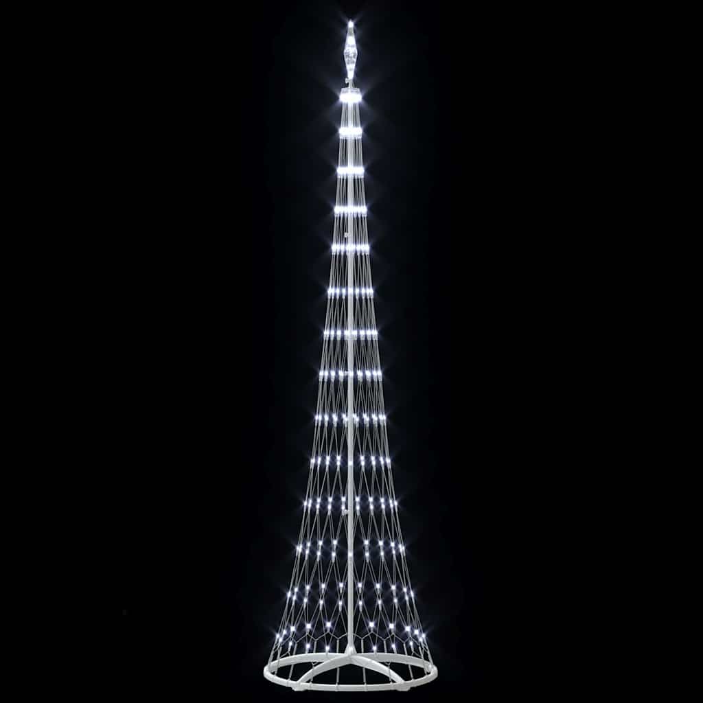LED Kerstboom met 290 LED Koudwit 138.5 x 138.5 x 399 cm Metaal