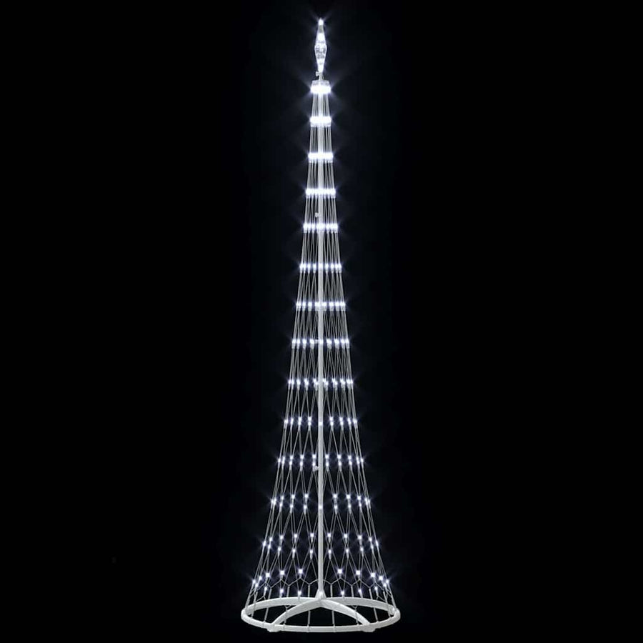 LED Kerstboom met 290 LED Koudwit 138.5 x 138.5 x 399 cm Metaal