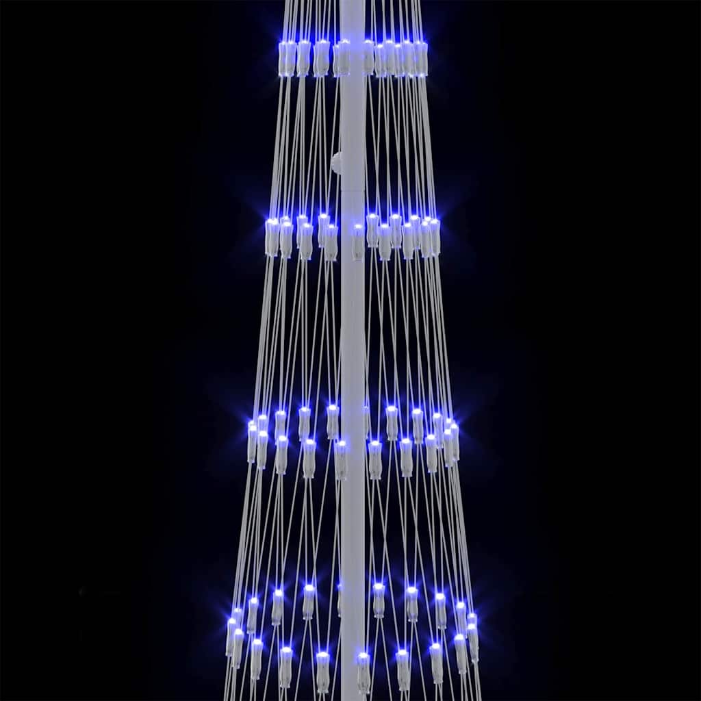 LED Kerstboom met 290 LED Blauw 138.5 x 138.5 x 399 cm Metaal