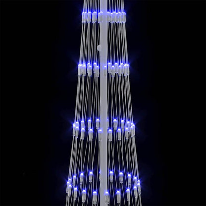 LED Kerstboom met 290 LED Blauw 138.5 x 138.5 x 399 cm Metaal