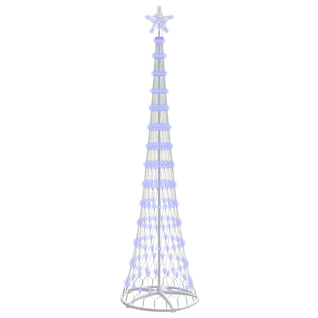 LED Kerstboom met 290 LED Blauw 138.5 x 138.5 x 399 cm Metaal