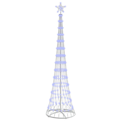 LED Kerstboom met 290 LED Blauw 138.5 x 138.5 x 399 cm Metaal