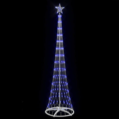 LED Kerstboom met 290 LED Blauw 138.5 x 138.5 x 399 cm Metaal