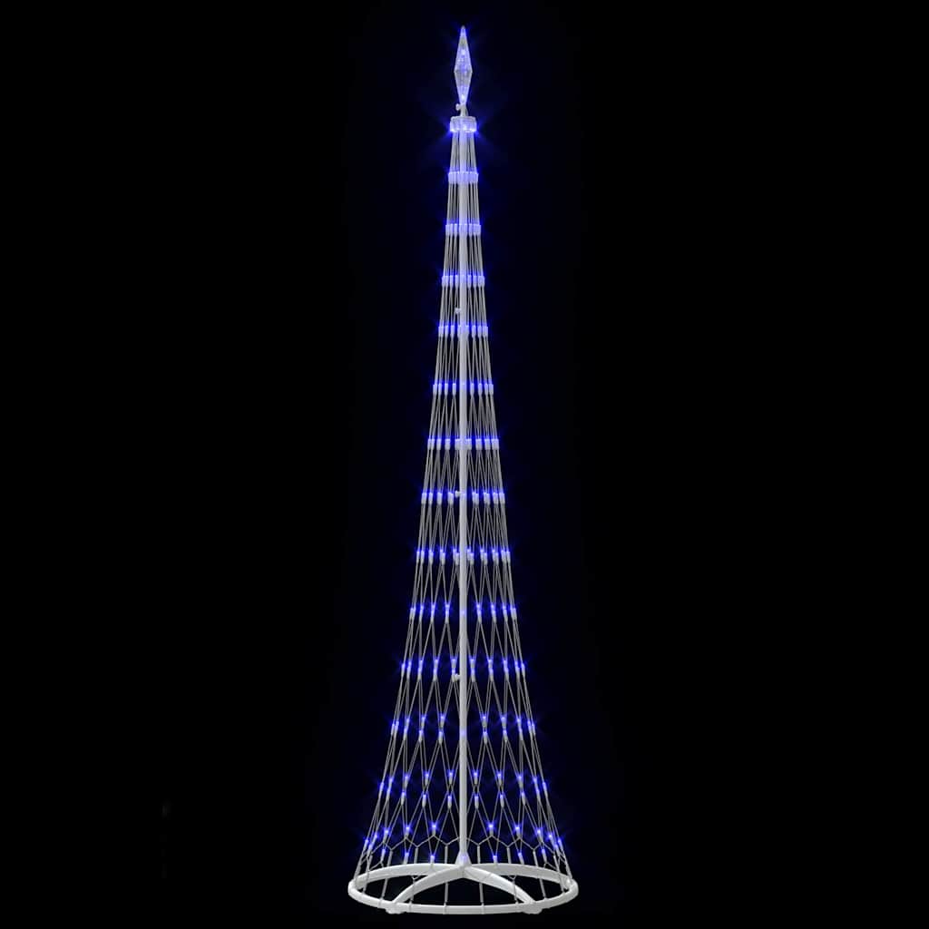 LED Kerstboom met 290 LED Blauw 138.5 x 138.5 x 399 cm Metaal