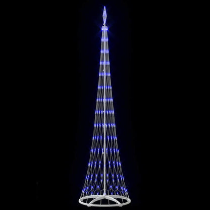 LED Kerstboom met 290 LED Blauw 138.5 x 138.5 x 399 cm Metaal