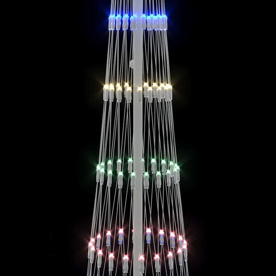 LED Kerstboom Multikleur 138.5 x 138.5 x 399 cm Metaal