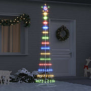 LED Kerstboom 250 cm multikleur metaal