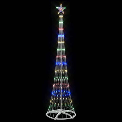 LED Kerstboom Multikleur 138.5 x 138.5 x 399 cm Metaal