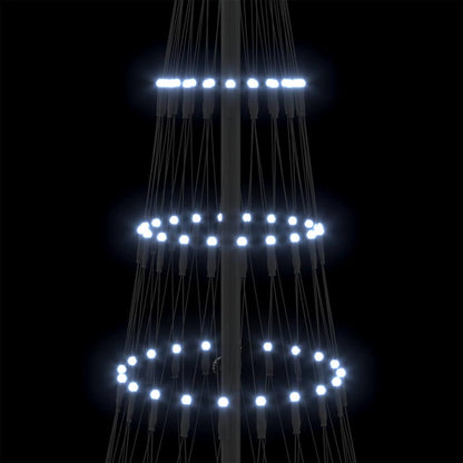 LED Kerstboom met 230 LED Koudwit 138.5 x 138.5 x 399 cm Metaal