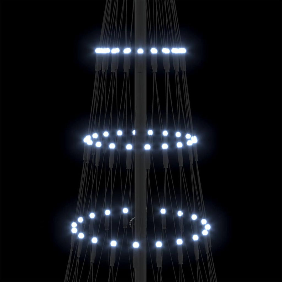 LED Kerstboom met 230 LED Koudwit 138.5 x 138.5 x 399 cm Metaal