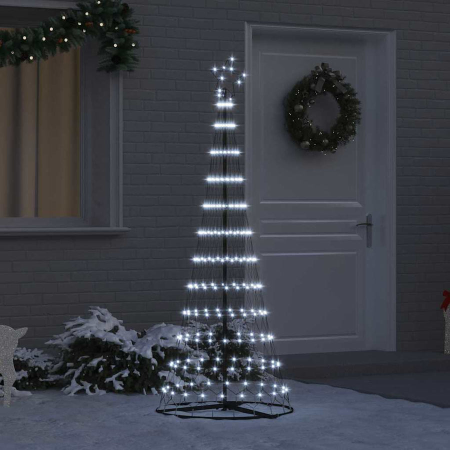 LED Kerstboom met 230 LED Koudwit 138.5 x 138.5 x 399 cm Metaal