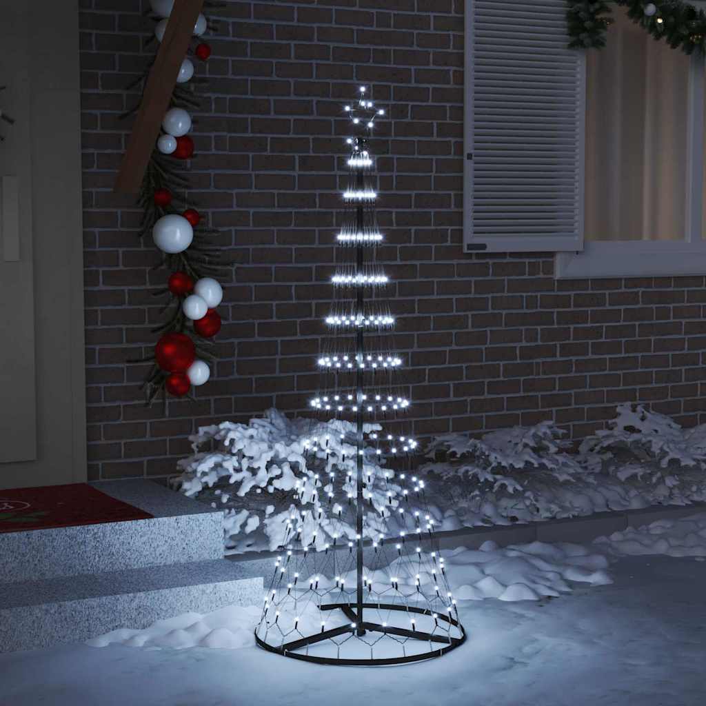 LED Kerstboom met 230 LED Koudwit 138.5 x 138.5 x 399 cm Metaal