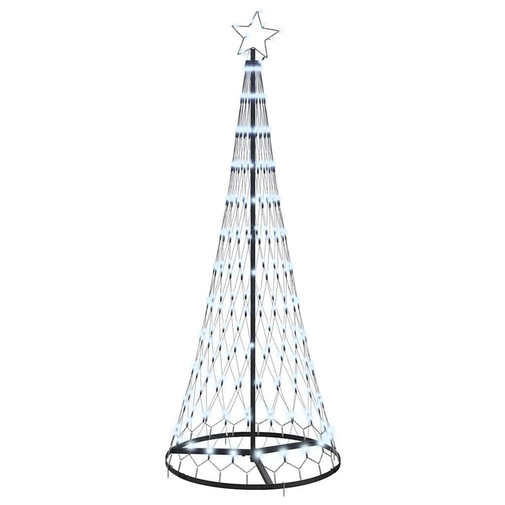 LED Kerstboom met 230 LED Koudwit 138.5 x 138.5 x 399 cm Metaal