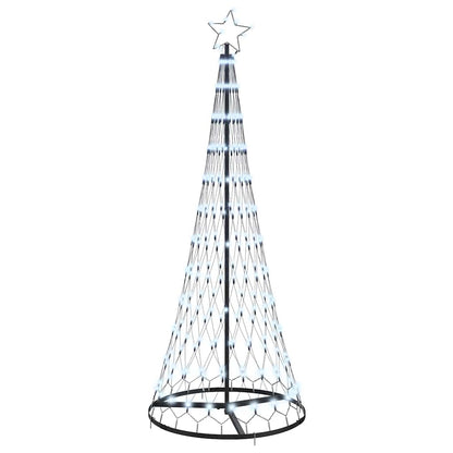 LED Kerstboom met 230 LED Koudwit 138.5 x 138.5 x 399 cm Metaal