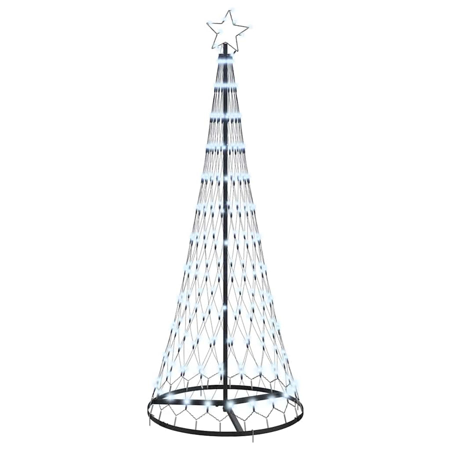 LED Kerstboom met 230 LED Koudwit 138.5 x 138.5 x 399 cm Metaal