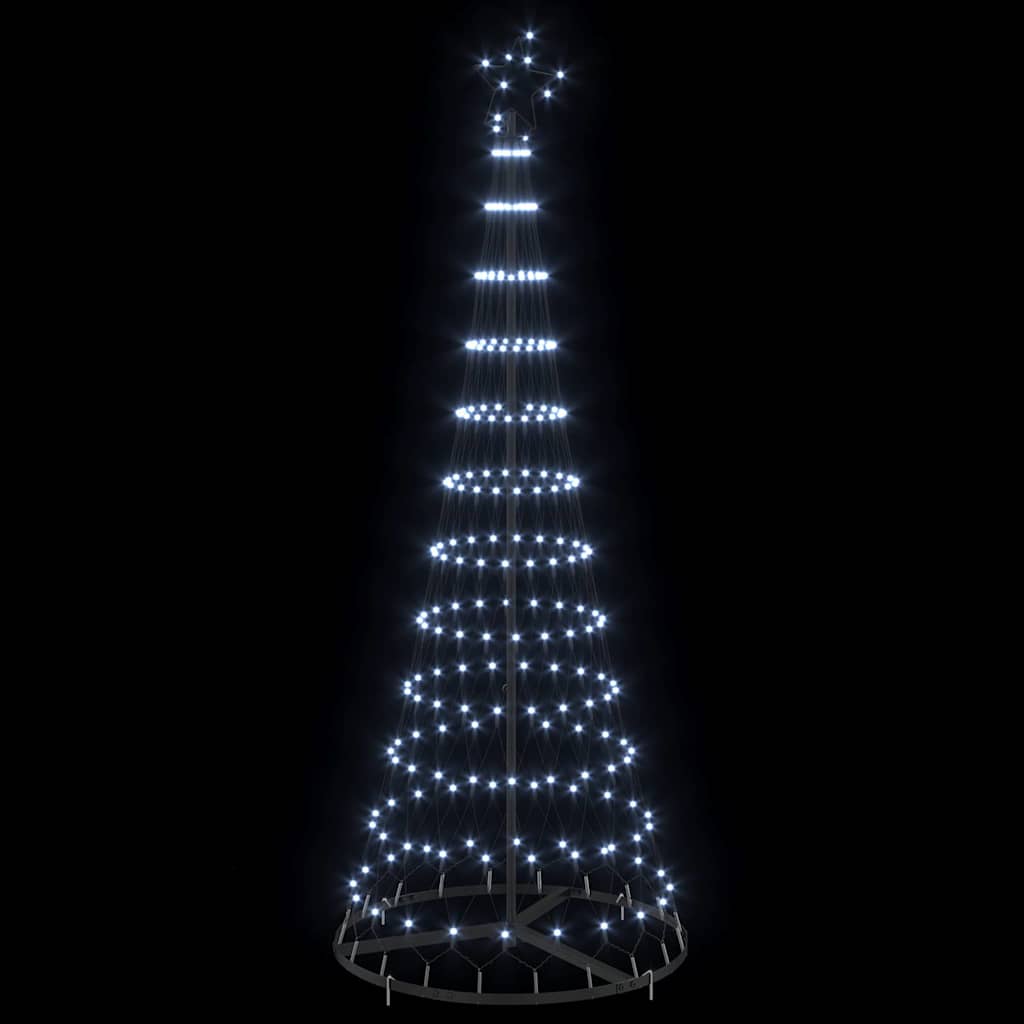 LED Kerstboom met 230 LED Koudwit 138.5 x 138.5 x 399 cm Metaal