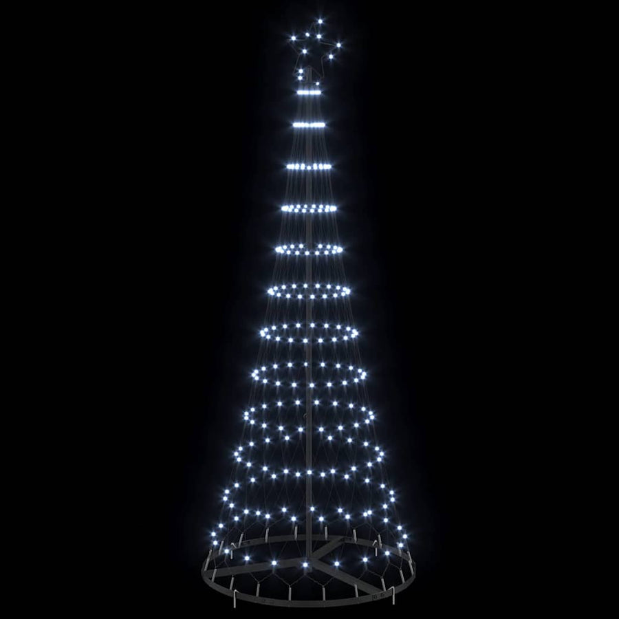 LED Kerstboom met 230 LED Koudwit 138.5 x 138.5 x 399 cm Metaal