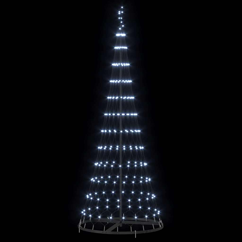 LED Kerstboom met 230 LED Koudwit 138.5 x 138.5 x 399 cm Metaal