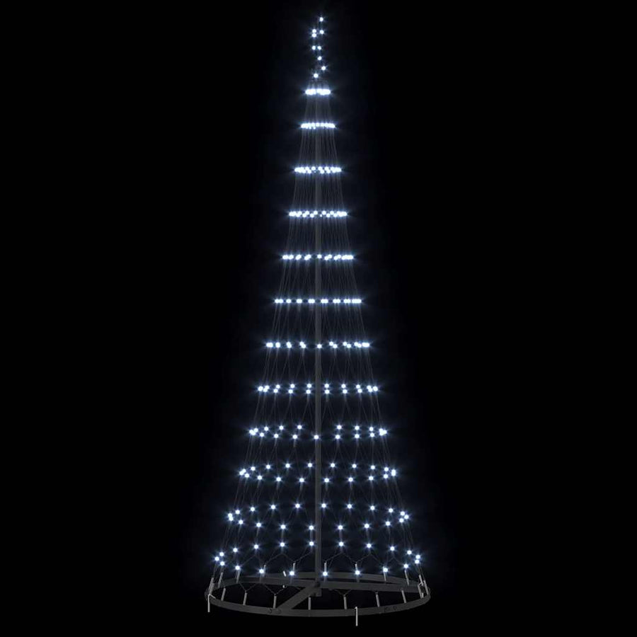 LED Kerstboom met 230 LED Koudwit 138.5 x 138.5 x 399 cm Metaal