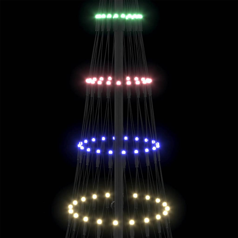 LED Kerstboom Multikleur 138.5 x 138.5 x 399 cm Metaal